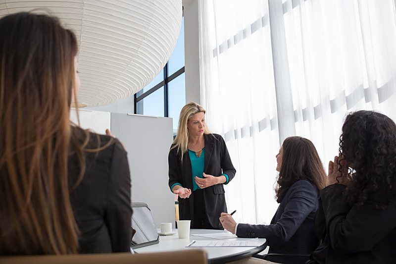 The Blockchain Rush team during an operational meeting